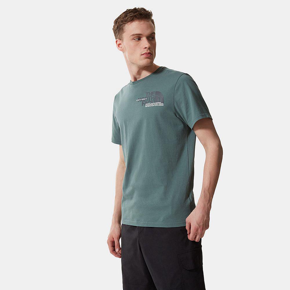 The North Face Coordinates Ανδρικα T Shirt - Πρασινο (WFUD67219)